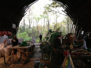 The large barn on the farm in Rhinebeck